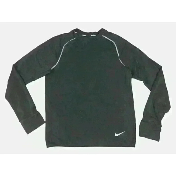 Nike Other - Nike Sprint Crew Long Sleeve Running Shirt Black Reflective Athletic 598973 S